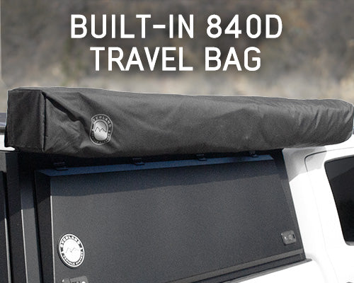 XD Nomadic 180 - Awning, Universal, Black Body, Black Trim W/Black Travel Bag