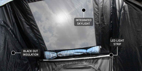 XD Sherpa Hybrid Soft Shell Roof Top Tent, Blue Body & Black Rainfly