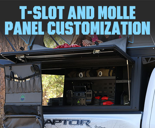 MagPak Overland Camper Shell Roof Top Tent Combo with Lights, Molle Panels