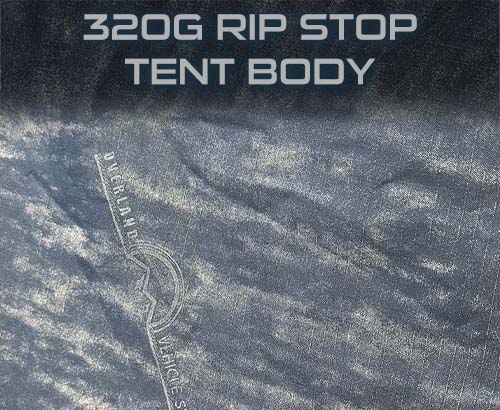 XD Lhotse Clam Shell Aluminum Hard Shell Roof Top Tent, Blue Body & Black Rainfly