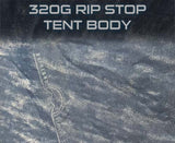 XD Lhotse Clam Shell Aluminum Hard Shell Roof Top Tent, Blue Body & Black Rainfly