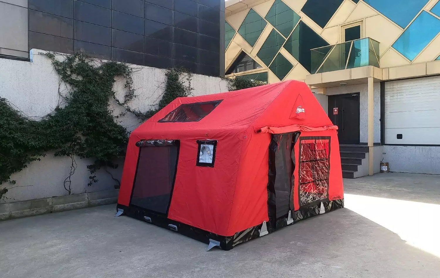 Family Inflatable Safari Canvas Cabin Tent — 6 to 8 Person All-Season