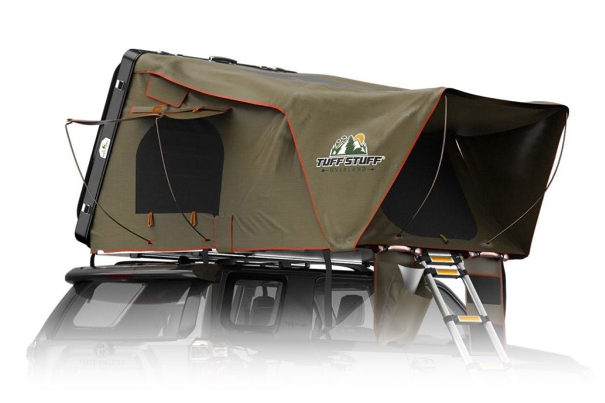 Tuff Stuff Alpha Hard Shell Rooftop Tent – 2–3 Person, ABS Construction, Black