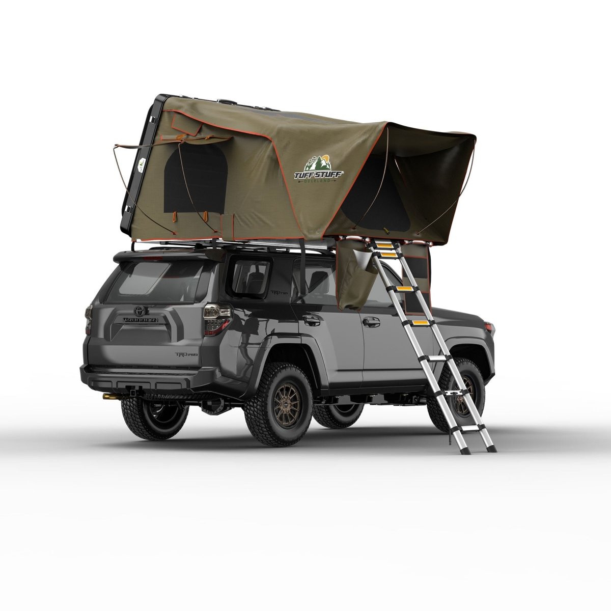 Tuff Stuff Alpha Hard Shell Rooftop Tent – 2–3 Person, ABS Construction, Black