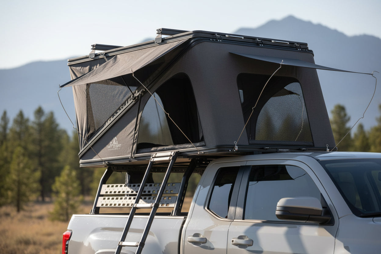 Tuff Stuff Alpine 61 Aluminum Hard Shell Rooftop Tent, 2-3 Person