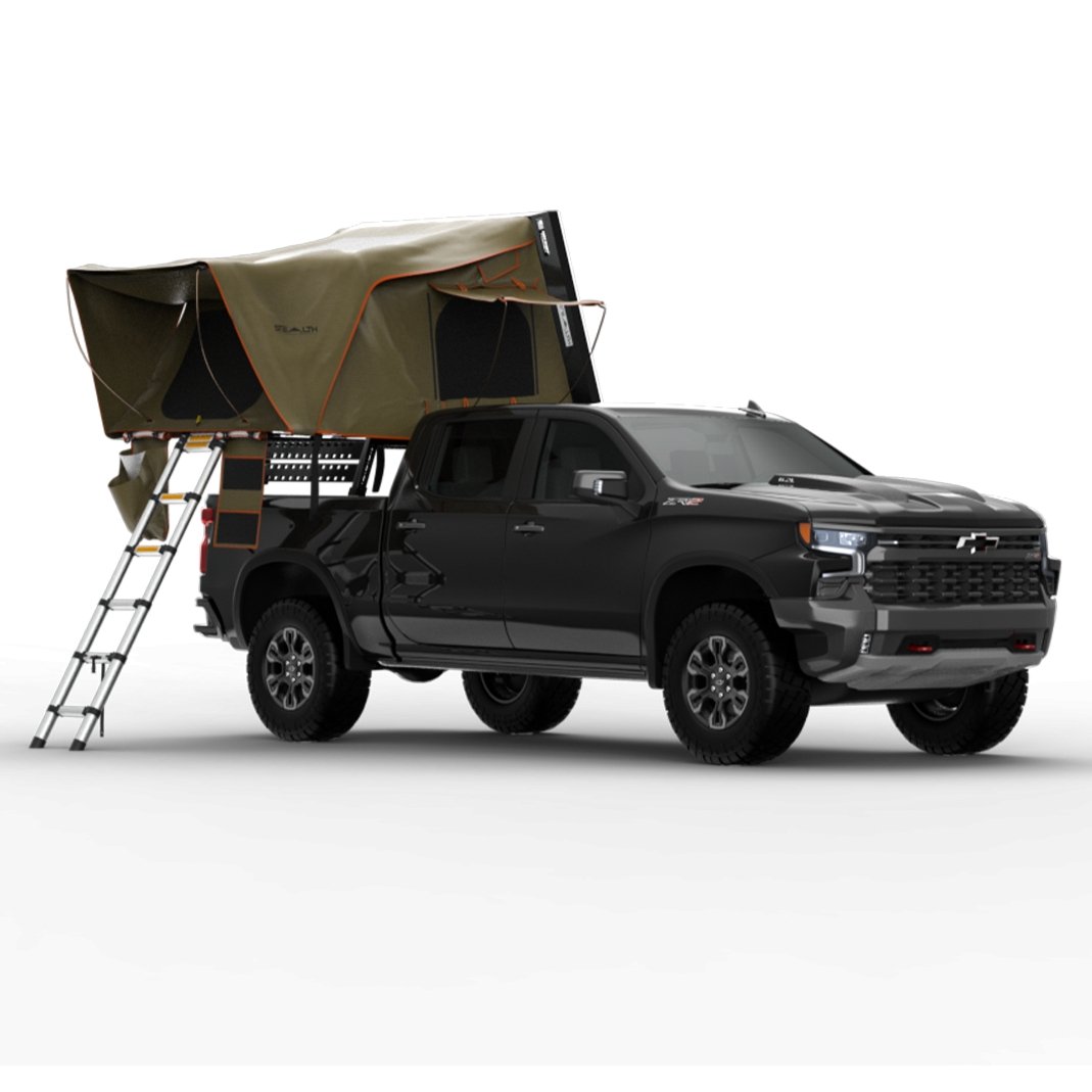 Tuff Stuff Stealth Aluminum Hard Shell Rooftop Tent – 3 Person
