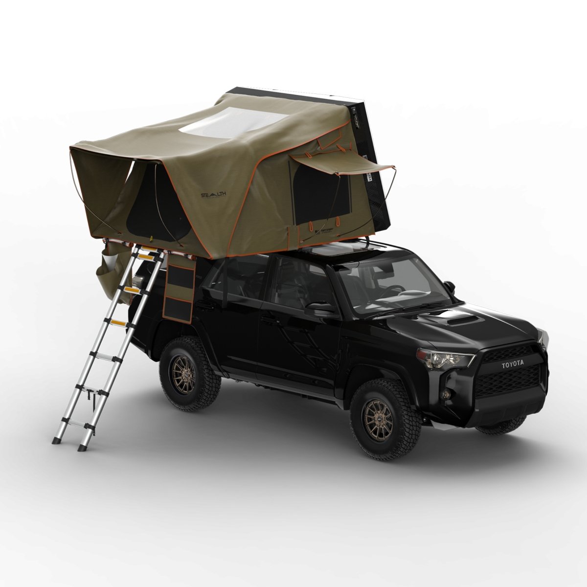Tuff Stuff Stealth Aluminum Hard Shell Rooftop Tent – 3 Person