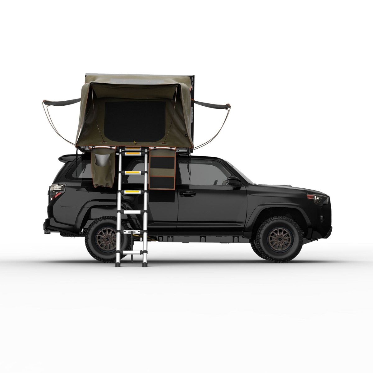 Tuff Stuff Stealth Aluminum Hard Shell Rooftop Tent – 3 Person
