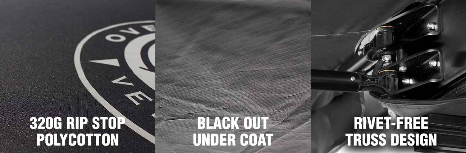 XD Nomadic 270 LTE Awning - Black Fabric and Travel Cover